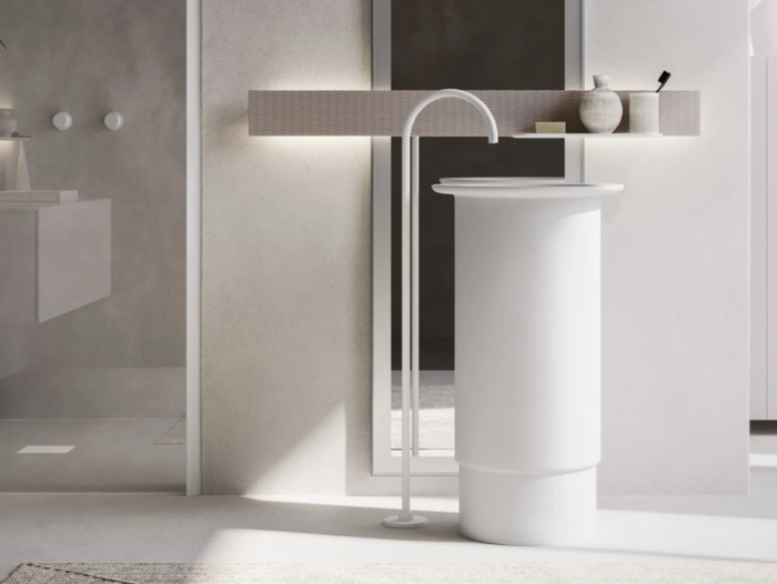 ROMAN - Freestanding round single washbasin _ Arbi Arredobagno